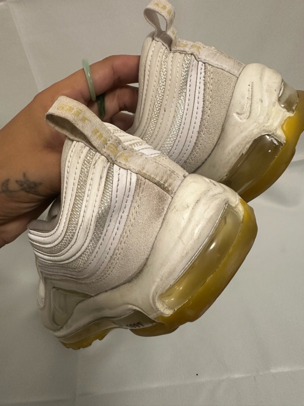 Nike Air Max 97 “White Gum” Sneakers Mens Size 12 - Picture 6 of 8